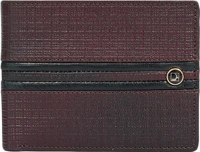 Da Milano Men Brown Genuine Leather Wallet(13 Card Slots)