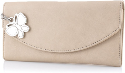

Butterflies Casual Beige Clutch