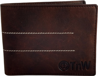 SA Enterprises Men Brown Genuine Leather Wallet(4 Card Slots)