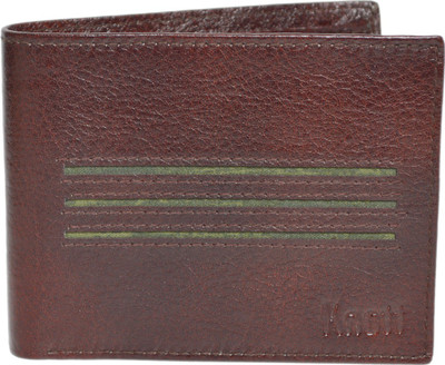 

Knott Men Brown Genuine Leather Wallet(5 Card Slots), Brown-08