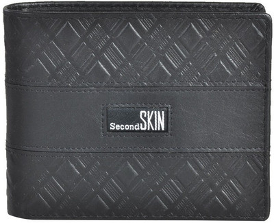 

Second Skin Men Black Genuine Leather Wallet(10 Card Slots)