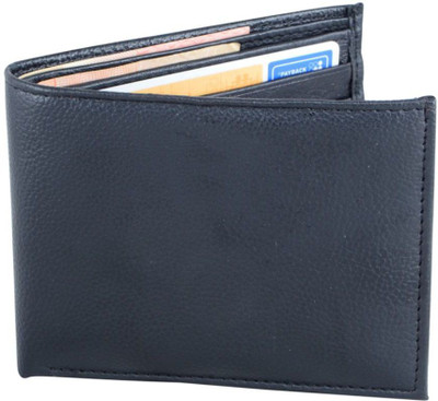 

Holboro Men Black Genuine Leather Wallet(9 Card Slots)