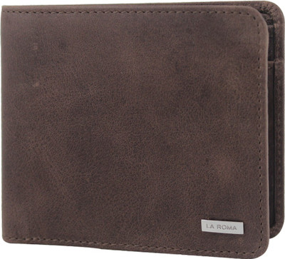 

La Roma Men Brown Genuine Leather Wallet(5 Card Slots)