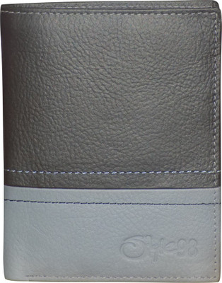 

Style 98 Men Multicolor Genuine Leather Wallet(8 Card Slots), Black:beige