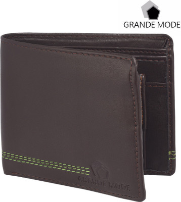 

Grande Mode Men Brown Genuine Leather Wallet(3 Card Slots), Brown-02