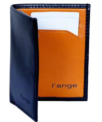 

l'ange Men Black Genuine Leather Wallet(6 Card Slots)