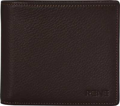 

Rene Men Brown Genuine Leather Wallet(3 Card Slots)