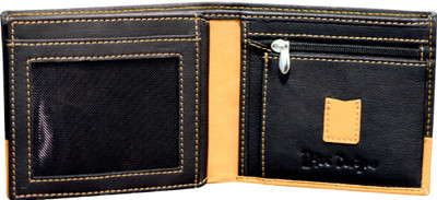 

DHide Designs Men Black, Tan Genuine Leather Wallet(10 Card Slots)