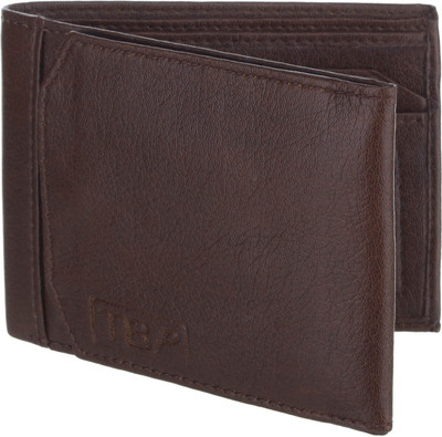

The Blue Pink Men Brown Artificial Leather Wallet(10 Card Slots), Light brown-10