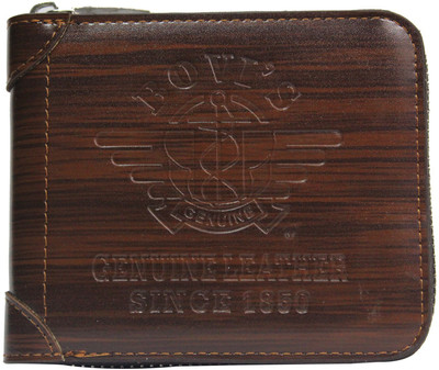 

Bovis Men Brown Genuine Leather Wallet(9 Card Slots)