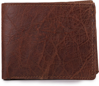 

SKMARTS Men Brown Genuine Leather Wallet(3 Card Slots)