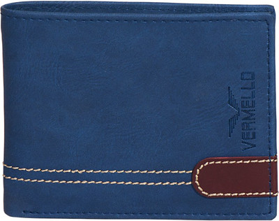 

Vermello Men Blue Artificial Leather Wallet(6 Card Slots)