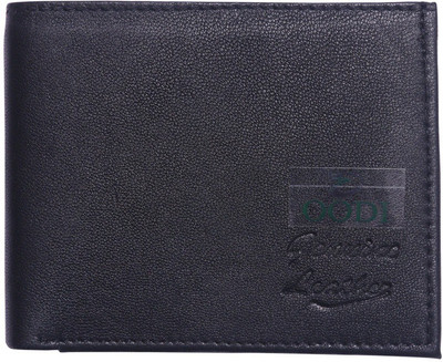 

OODI Men Black Genuine Leather Wallet(4 Card Slots)