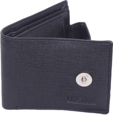 

Lifetime Men Black Artificial Leather Wallet(5 Card Slots)
