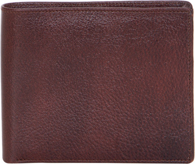 

American-Elm Men Brown Genuine Leather Wallet(5 Card Slots)