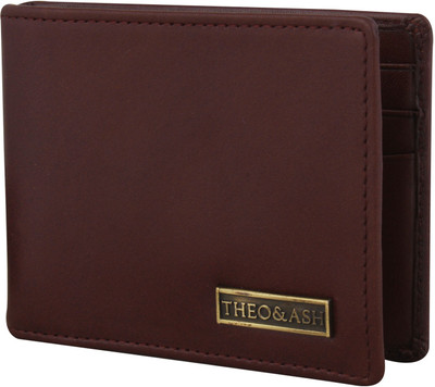 

Theo&Ash Men Brown Genuine Leather Wallet(6 Card Slots), Hickory brown