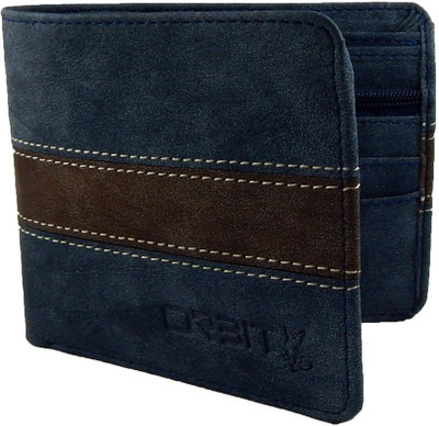 

Orbit Men Blue Genuine Leather Wallet(5 Card Slots)