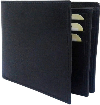 

NUKAICHAU Men Black Genuine Leather Wallet(10 Card Slots)
