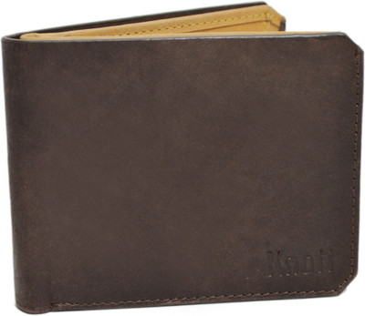 

Knott Men Brown Genuine Leather Wallet(5 Card Slots), Brown-18