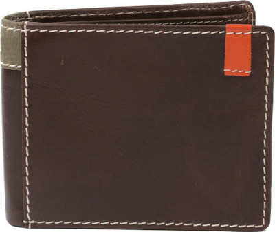 

Accezory Men Brown Genuine Leather Wallet(8 Card Slots)