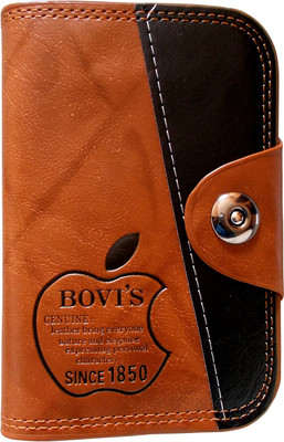

Bovis Men Brown Artificial Leather Wallet(16 Card Slots), Black;brown