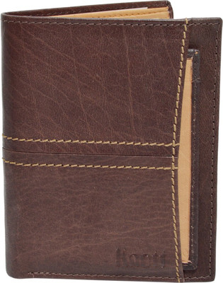 

Knott Men Casual Brown Genuine Leather Wallet(15 Card Slots), Brown-57