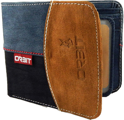 

Orbit Men Blue Genuine Leather Wallet(5 Card Slots)