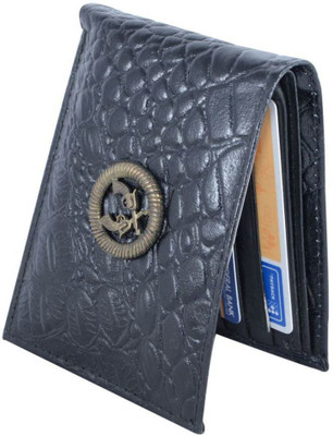 

Holboro Men Black Genuine Leather Wallet(8 Card Slots)