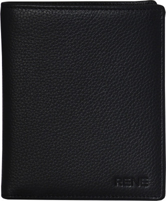 

Rene Men Black Genuine Leather Wallet(7 Card Slots)