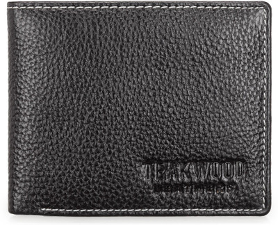 

Teakwood Men Black Genuine Leather Wallet(2 Card Slots)