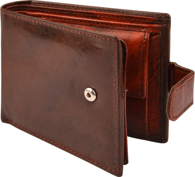 

Death by Color Men Brown Genuine Leather Wallet(8 Card Slots)