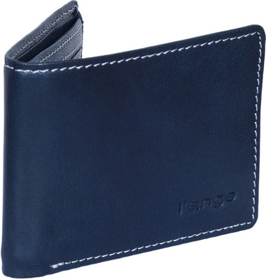 

l'ange Men Blue Genuine Leather Wallet(6 Card Slots), Navy