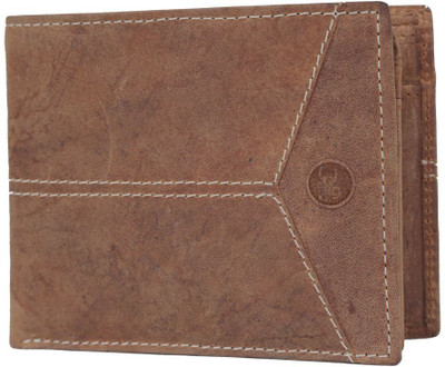 

Hidegear Men Tan Genuine Leather Wallet(8 Card Slots)