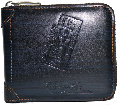 

Bovis Men Blue Genuine Leather Wallet(9 Card Slots), Dark blue