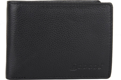 

Abcos Men Black Genuine Leather Wallet(11 Card Slots), Mgw0038-black