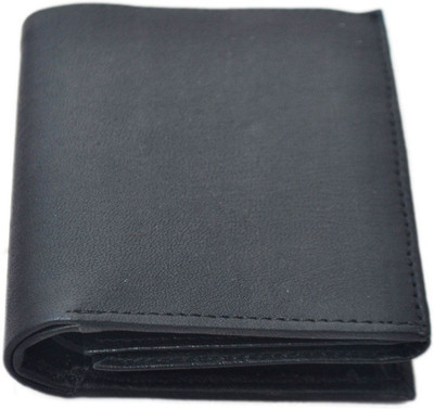 

Allura Boys Black Genuine Leather Wallet(12 Card Slots)