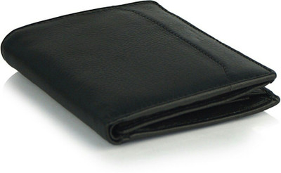 

Accezory Men Black Genuine Leather Wallet(11 Card Slots)