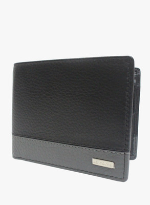 

La Roma Men Black Genuine Leather Wallet(4 Card Slots)