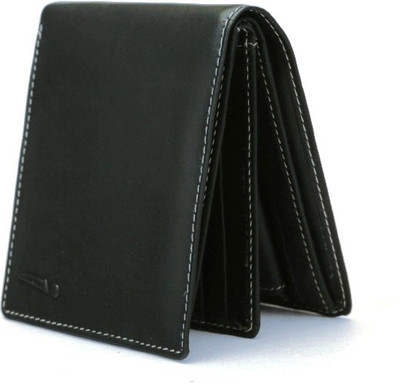 

In Touch Men Black Genuine Leather Wallet(9 Card Slots)