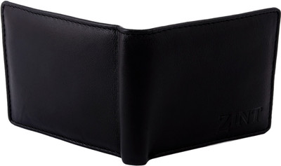 

ZINT Men Black Genuine Leather Wallet(5 Card Slots)