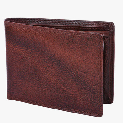 

Teakwood Men Brown Genuine Leather Wallet(4 Card Slots)