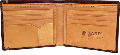 

Garri Men Brown, Tan Genuine Leather Wallet(10 Card Slots), Browntan