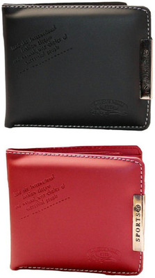 

Assashion Boys Black, Maroon Artificial Leather Wallet(3 Card Slots), Black;magenta