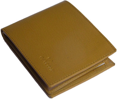 

eXcorio Men Yellow Genuine Leather Wallet(10 Card Slots)