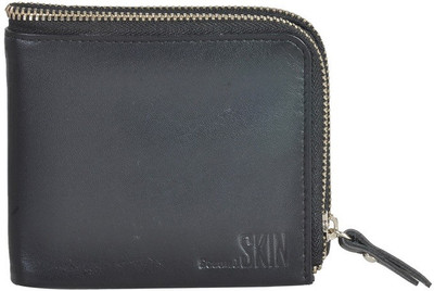 

Second Skin Men Black Genuine Leather Wallet(10 Card Slots)