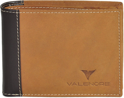 

VALENORE Men Tan Genuine Leather Wallet(6 Card Slots), Rustic
