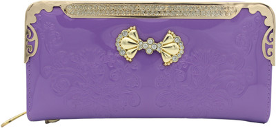 

Trendy Women Evening/Party Purple Artificial Leather Wallet(8 Card Slots)