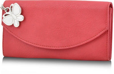 

Butterflies Casual Red Clutch