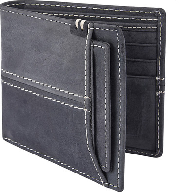 

Death by Color Men Blue Genuine Leather Wallet(6 Card Slots)