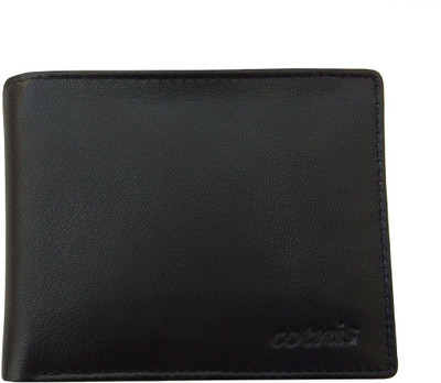 

Cotnis Men Black Genuine Leather Wallet(3 Card Slots), Multicolor